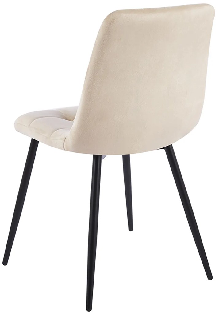 Set 4 Stoelen Stuhl Fluweel