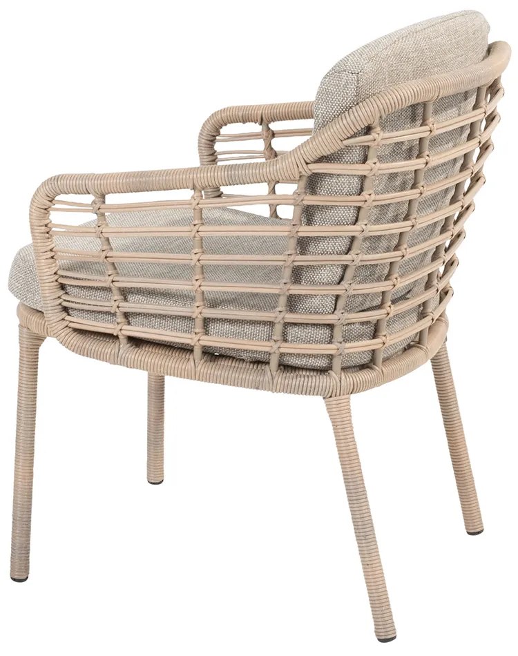 Tuinstoel Wicker Taupe-naturel-bruin 4 Seasons Outdoor Como