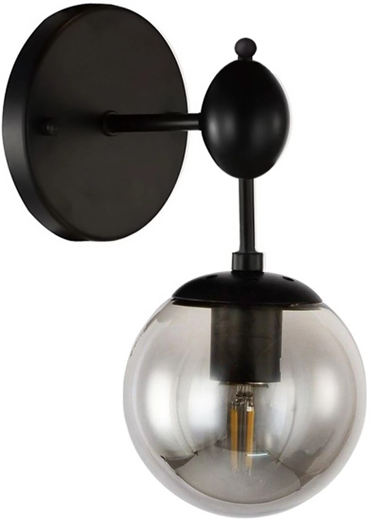 Wandlamp Glazen Wandlamp Zwart APP750-1W