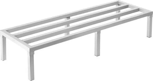 VEVOR Aluminium opbergrek, 60 x 20 inch commerciële vloerplank voor voedsel, 12 inch boven de grond, draagvermogen van 1800 lbs, volledig gelast aluminium opbergrek, voor opslag in restaurants, keukens, garages en voertuigen