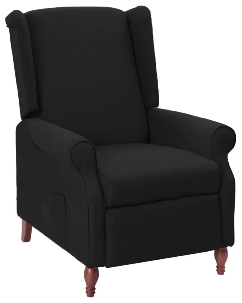 vidaXL Fauteuil verstelbaar stof zwart