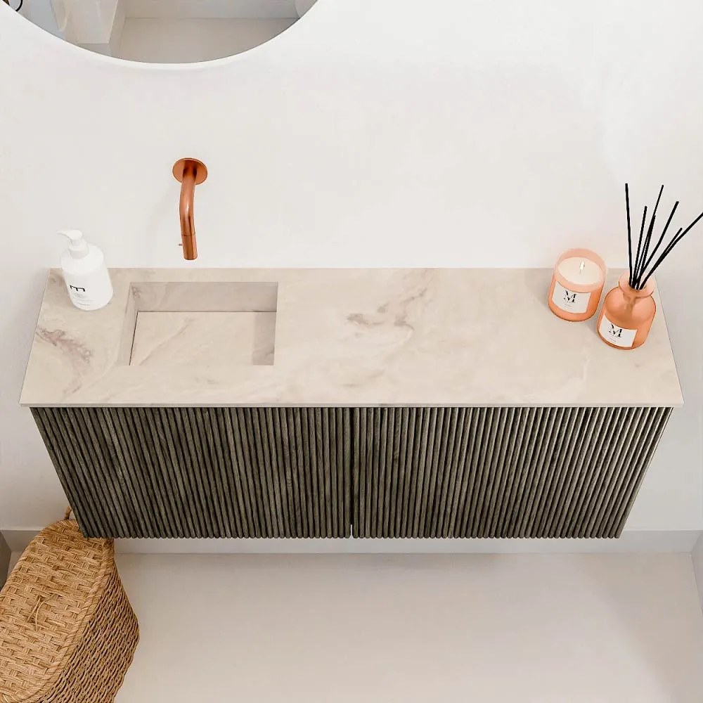 Mondiaz Joya DLux 90cm toiletmeubel shadow met wastafel faye links zonder kraangat frappe