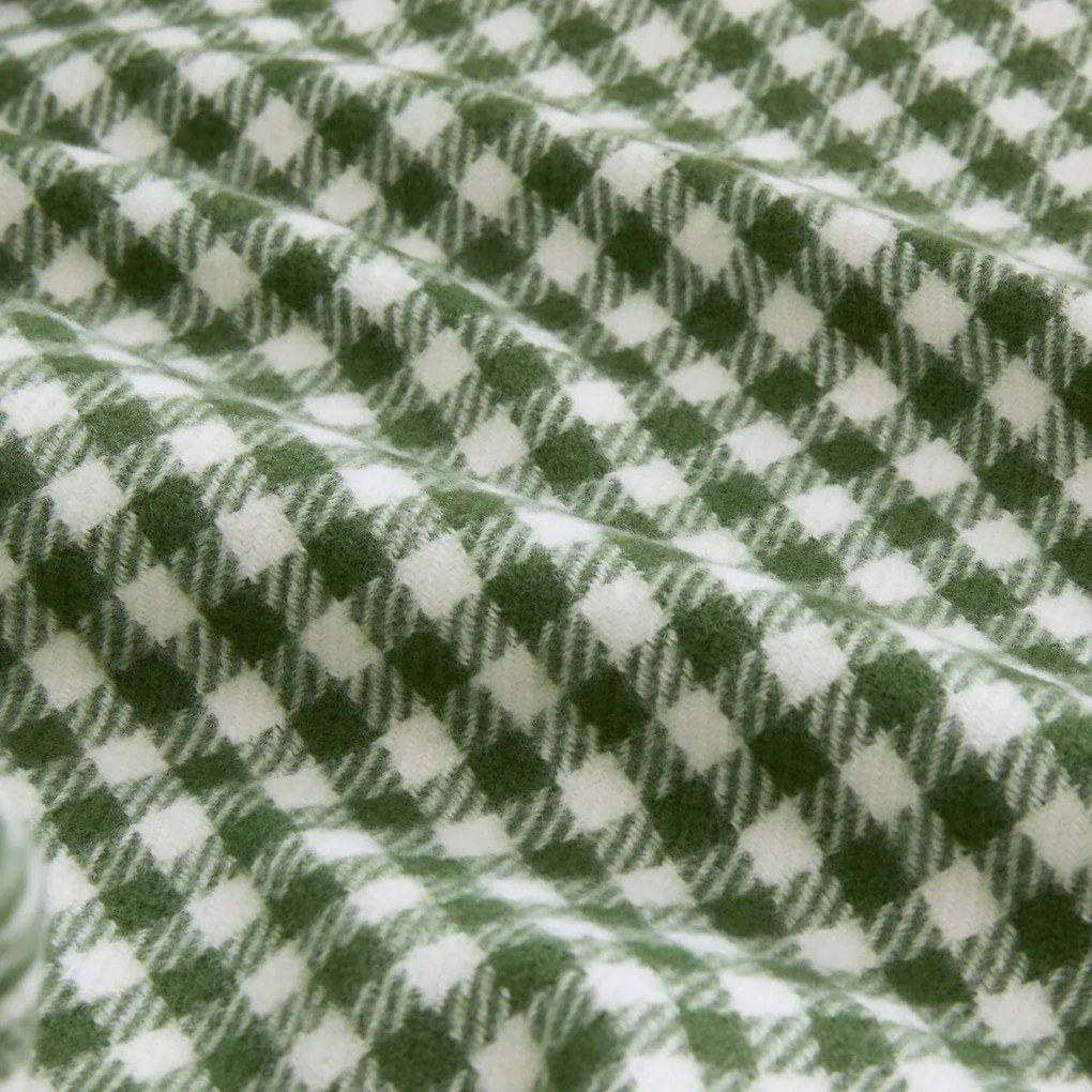 Plaid met klein ruitjespatroon, afgewerkt met franjes, ONESSA