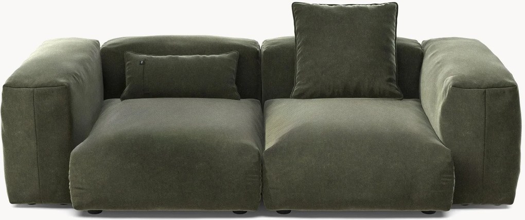 Modulaire fluwelen bank Vetsak (2-zits)