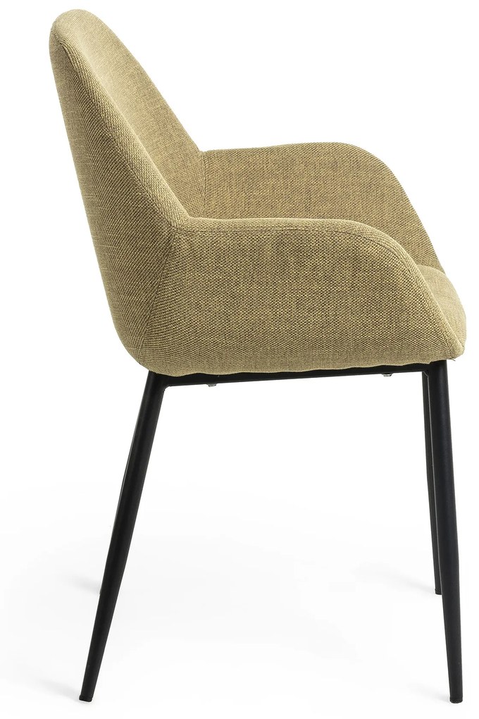 Kave Home Konna Armstoel Mosterdgeel