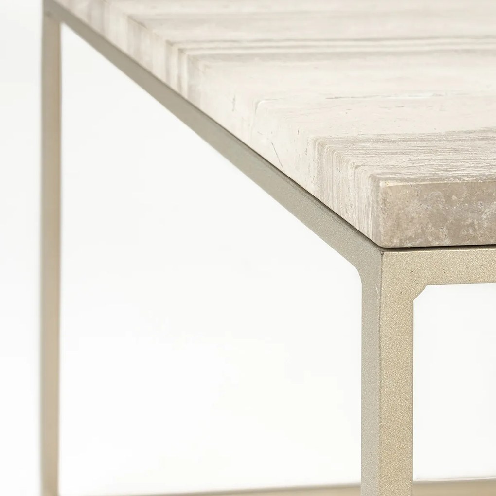 Zuiver Stray Salontafel Marmer Natuursteen - 91 X 41cm.