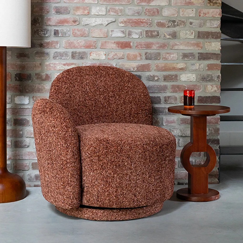 Dutchbone Rose Draaibare Fauteuil Bordeaux