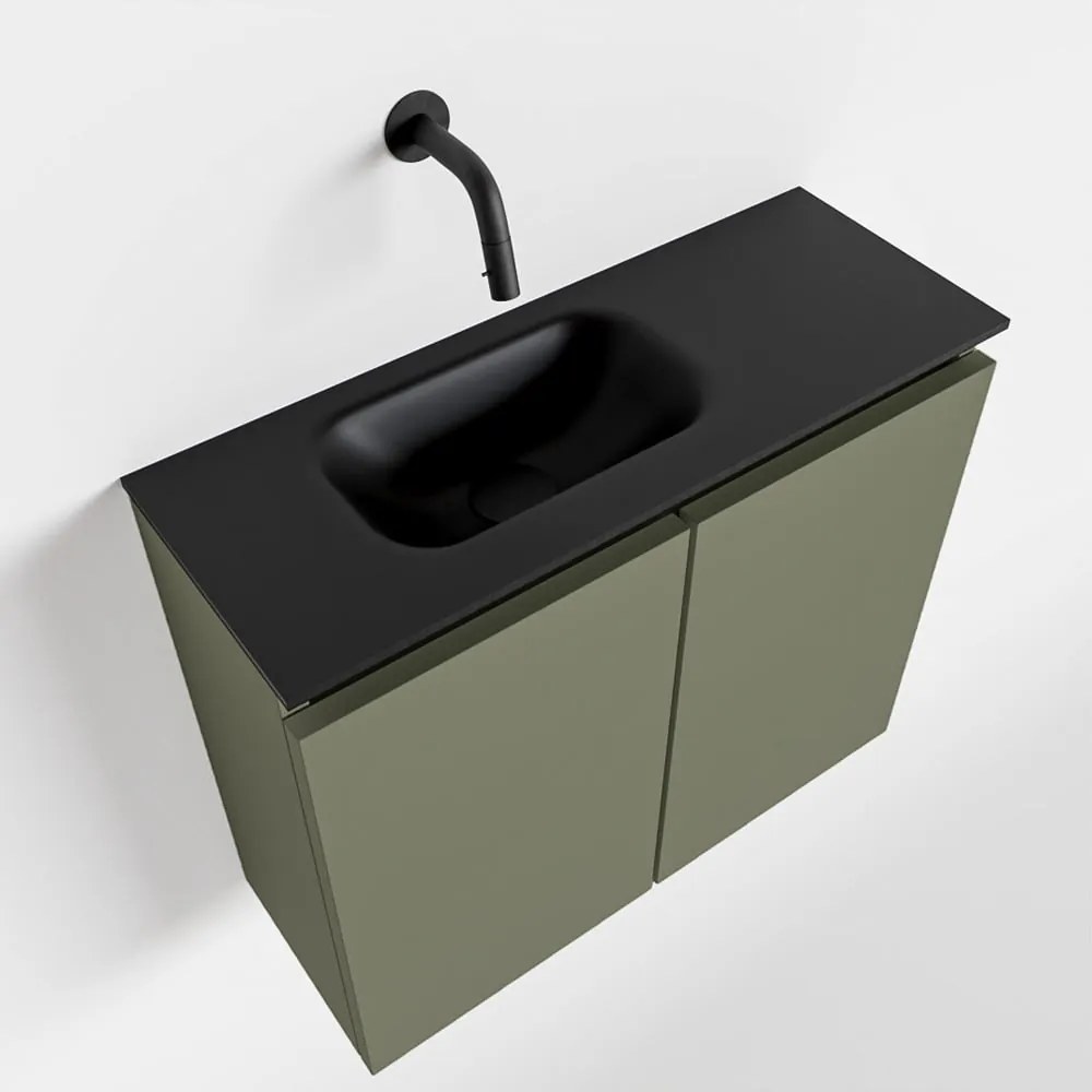 Mondiaz Ture 60cm toiletmeubel army met wastafel urban links geen kraangat
