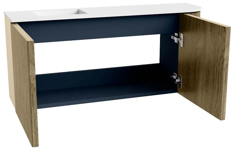 Mondiaz Joya 90cm toiletmeubel ronding rechts dusk met wastafel faye links zonder kraangat talc