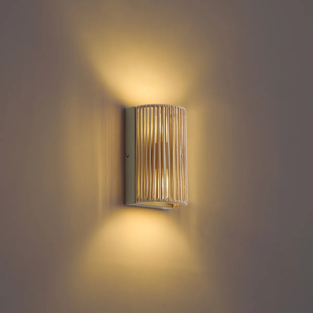 Japandi wandlamp beige IP44 - Jayla
