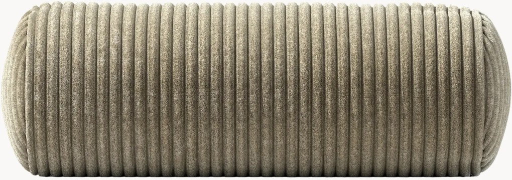 Ribfluwelen bankkussen Vetsak, Ø 16 x L 40 cm