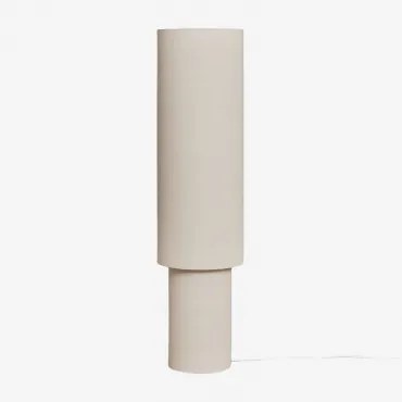 Gioura Linnen En Ijzeren Tafellamp Beige – Linnen & ↑125 Cm - Sklum