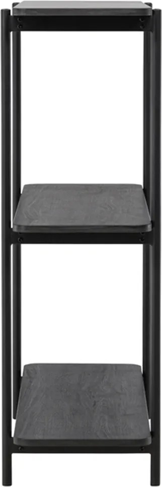 Openkast Met Drie Planken Zwart - 120x40x120cm.