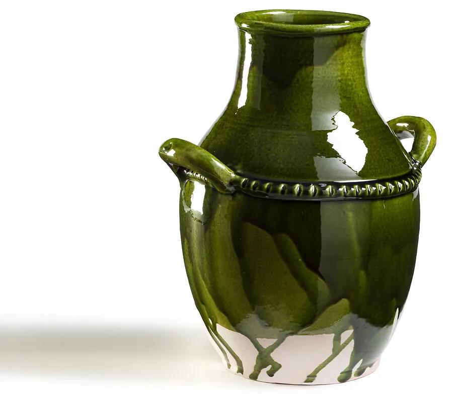 Decoratieve vaas in gebakken aardewerk, H30 cm, Makero