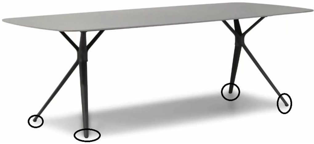 Valerio Dining Tuintafel Slijtdop Grijs