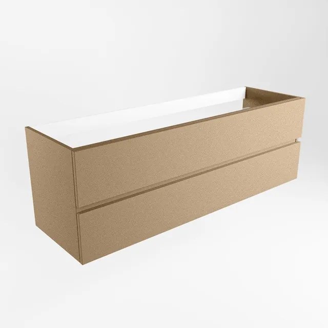 Mondiaz VICA wastafelonderkast - 150x45x50cm - 2 lades - uitsparing links en rechts - softclose - Oro M73132Oro