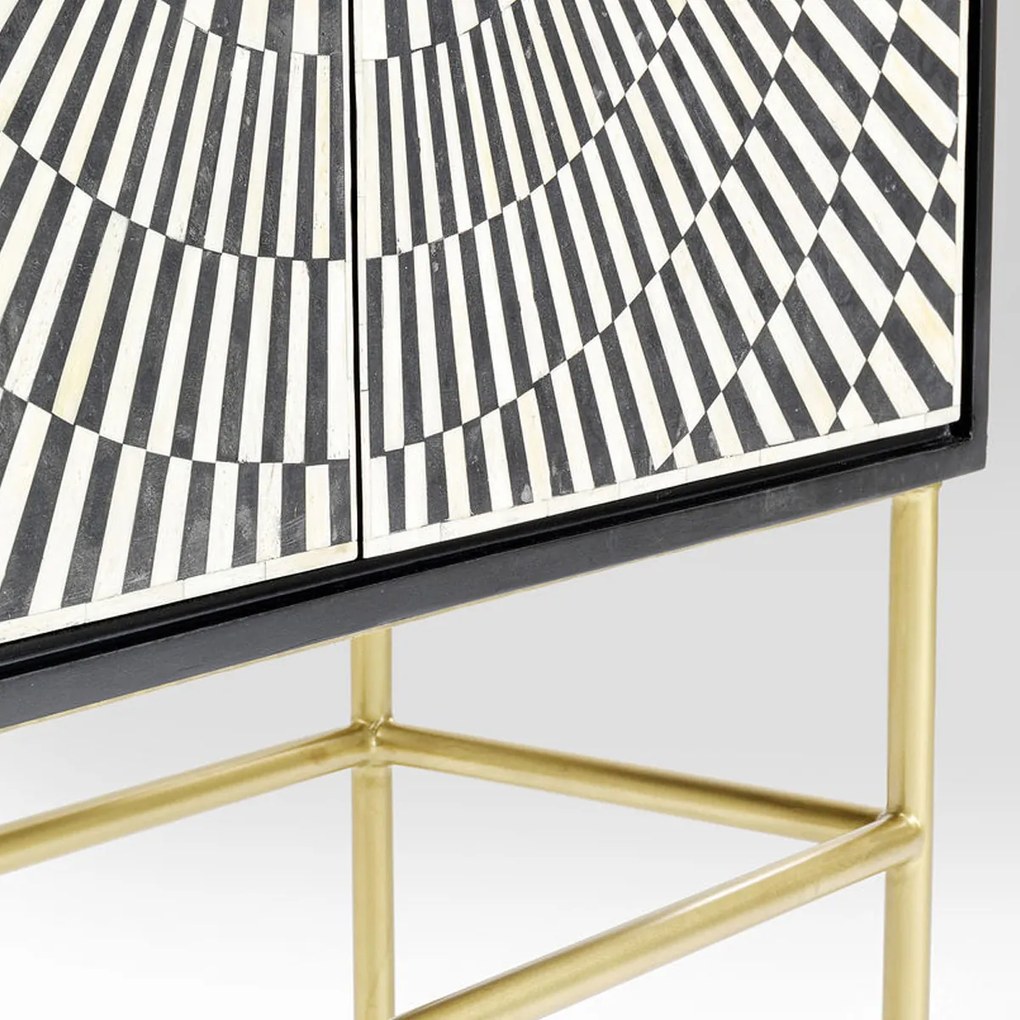 Design Wandkast Zwart-wit - 100x40x140cm.