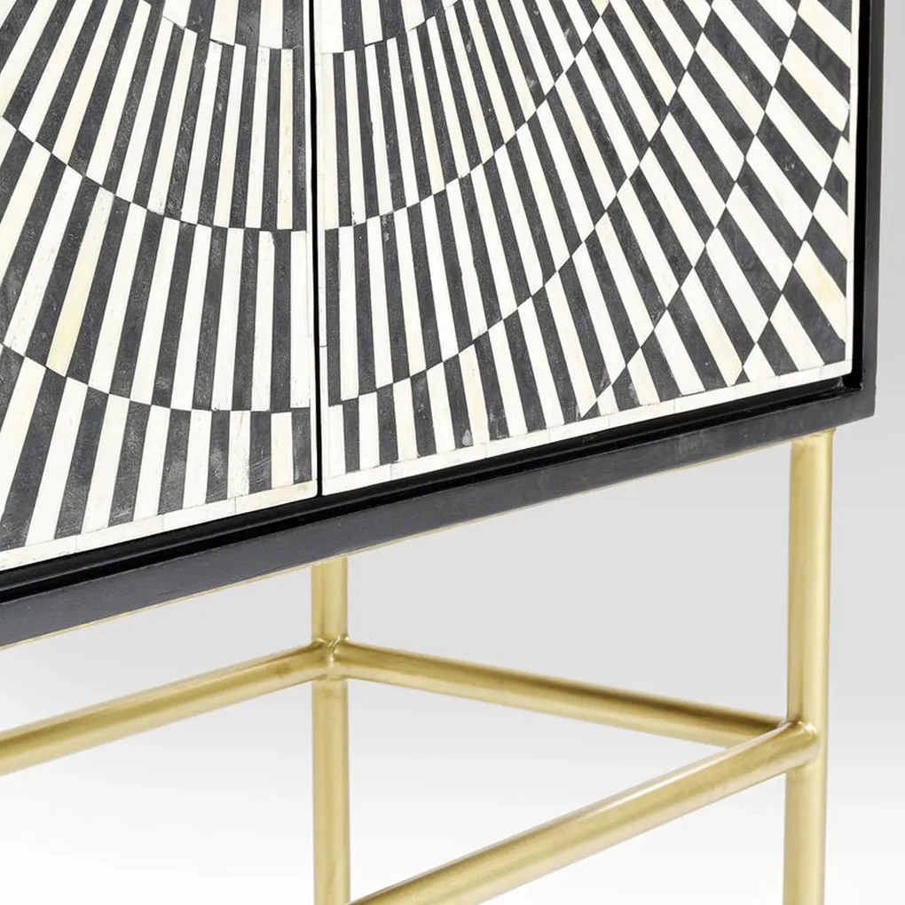 Kare Design Electro Design Wandkast Zwart-wit - 100x40x140cm.