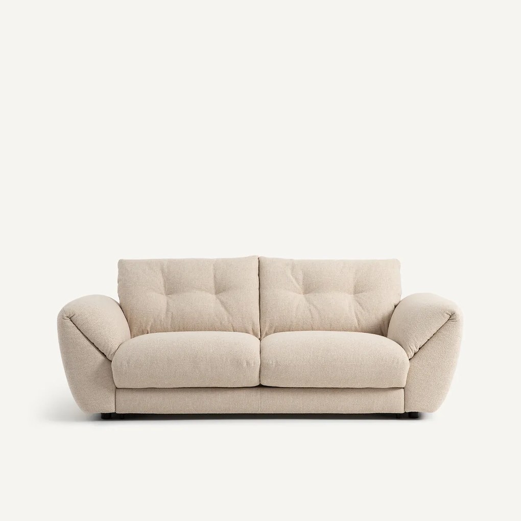 3-zits slaapbank van bouclé stof Edgar