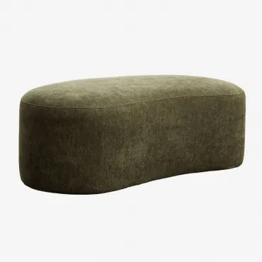 Puff 105x65 Cm Voor Modulaire Bank Bekleed Giorgia Stof Leger Groen - Sklum