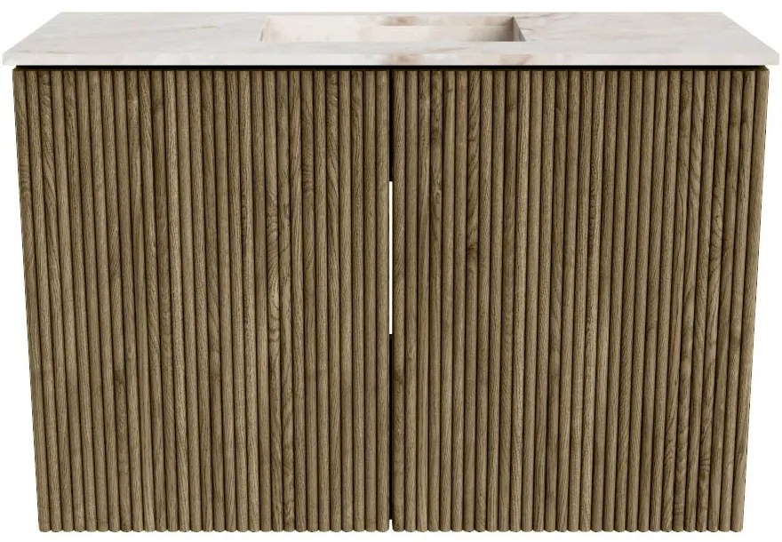 Mondiaz Joya DLux 60cm toiletmeubel dusk met wastafel faye midden 1 kraangat frappe