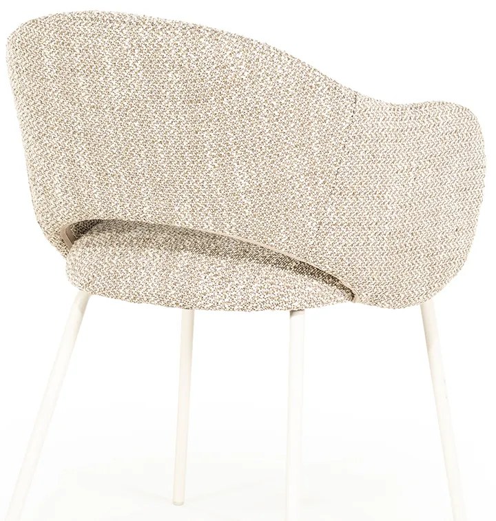 By-Boo Story Wit-frame Eetkamerstoel Taupe