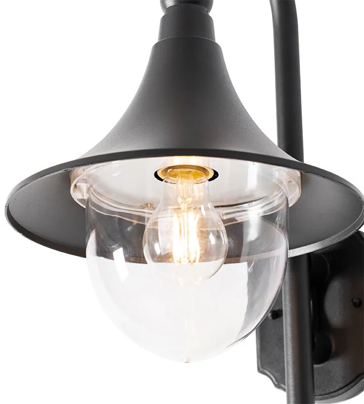 Klassieke buiten wandlamp zwart IP44 - Daphne