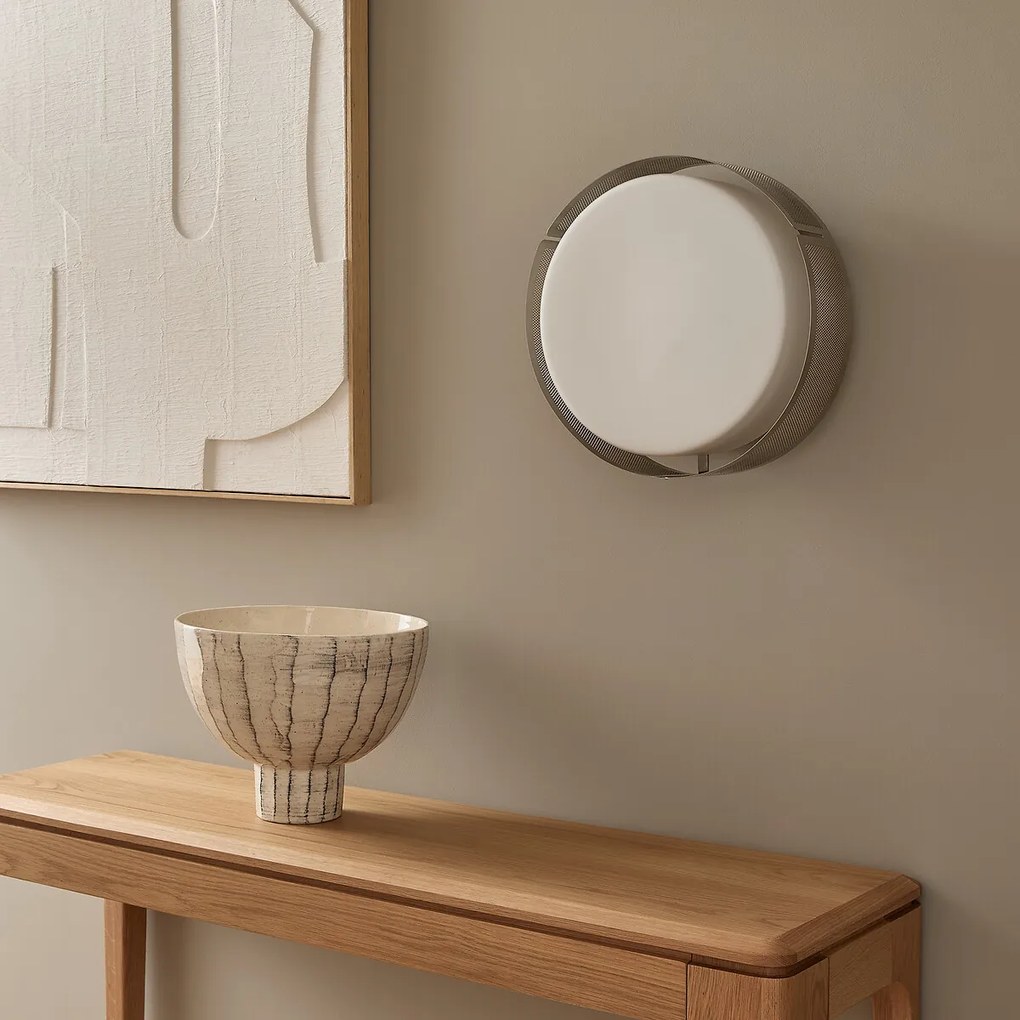 Plafondlamp in ijzer en opaline, DARJA