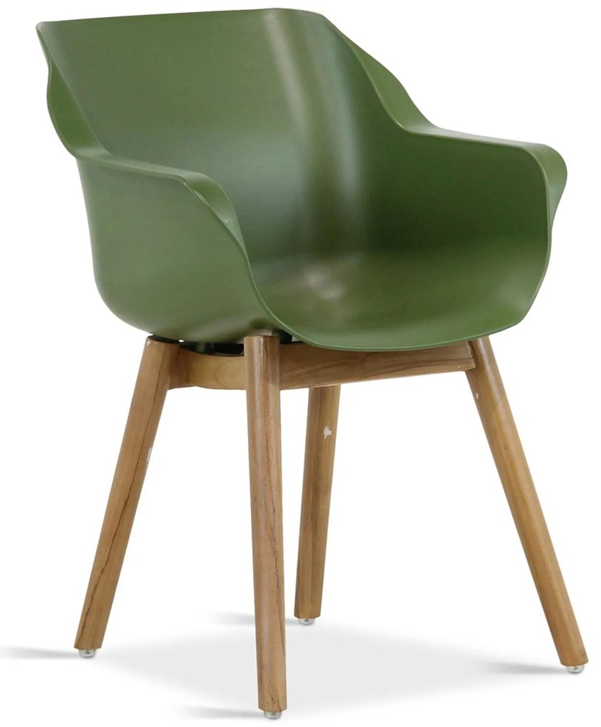 Tuinset Ronde Tuintafel 4 personen 120 cm Kunststof Groen Hartman Sophie