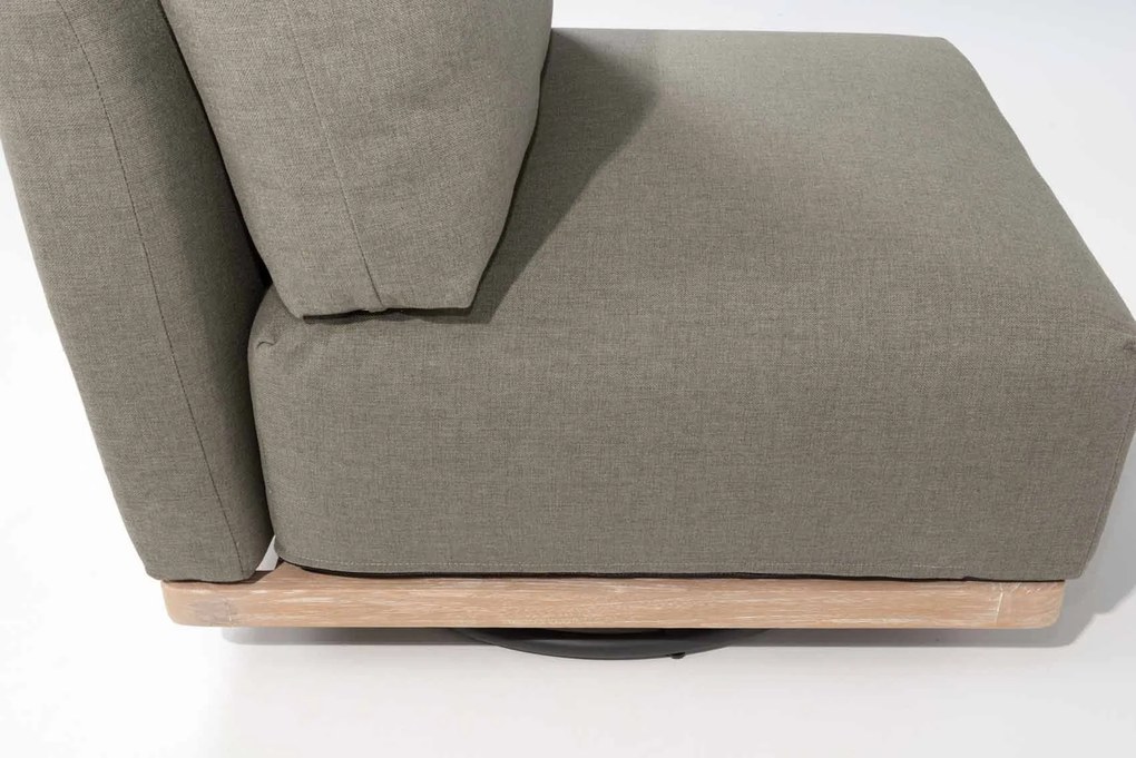 4 Seasons Outdoor Yara draaibare loungestoel met frame van RVS en geborsteld teak * Sale *    houtkleur weerbestendig