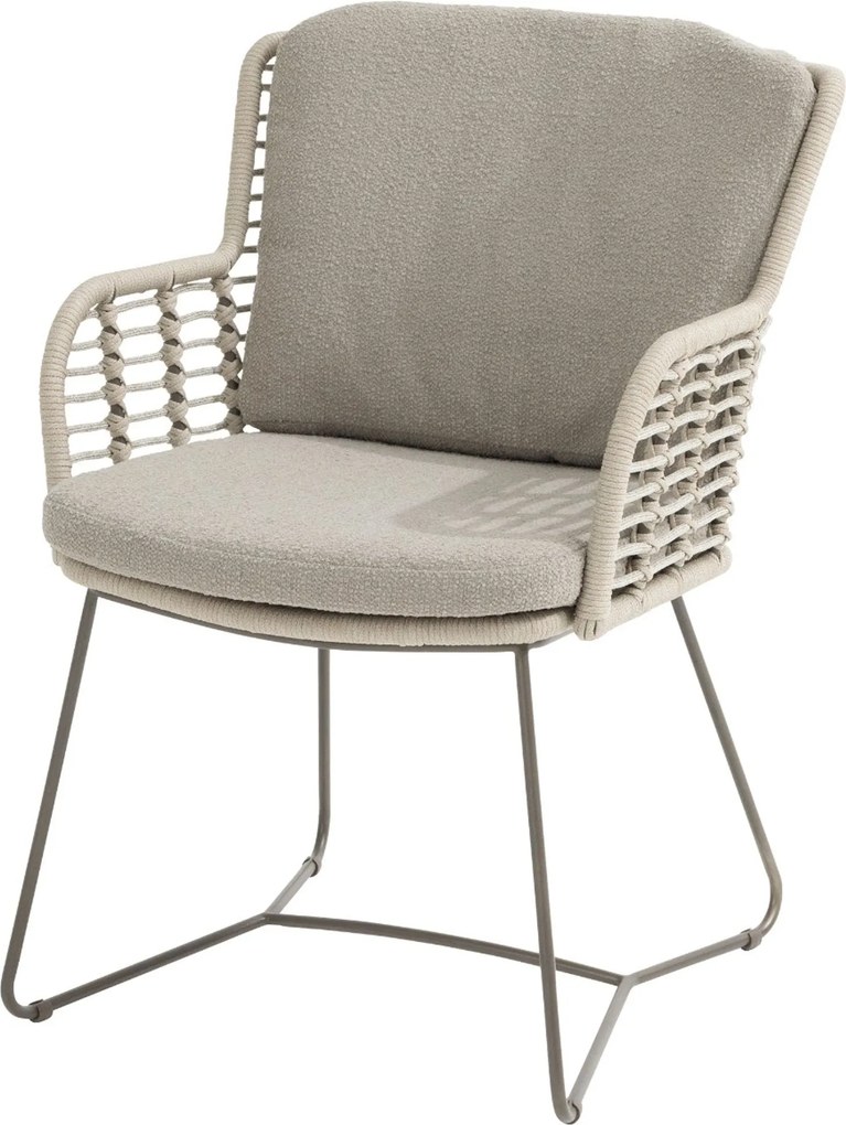 Tuinstoel Aluminium/rope Taupe-naturel-bruin 4 Seasons Outdoor Fabrice