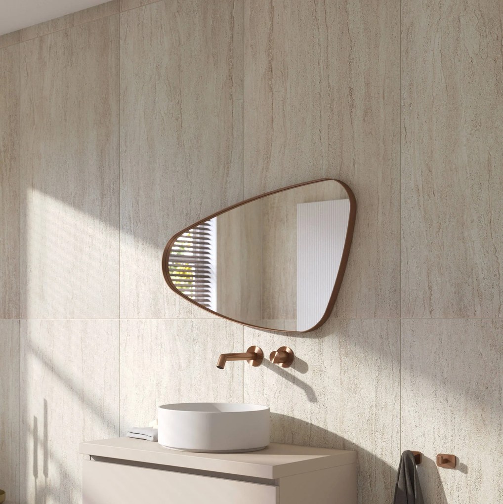 Ben Nature organische spiegel 80x50cm links geborsteld koper