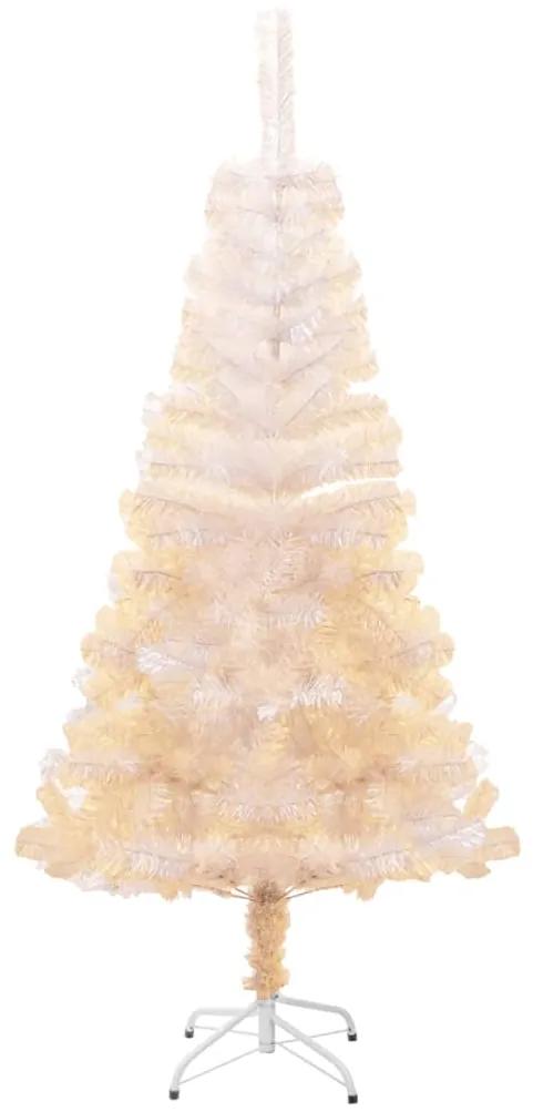 vidaXL Kunstkerstboom met iriserende uiteinden 120 cm PVC wit