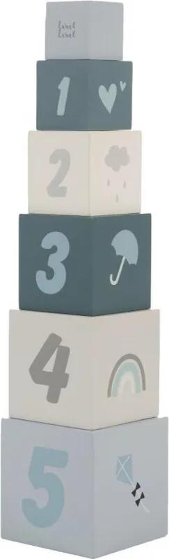 Stapelblokken Nummers - Blauw - Houten speelgoed