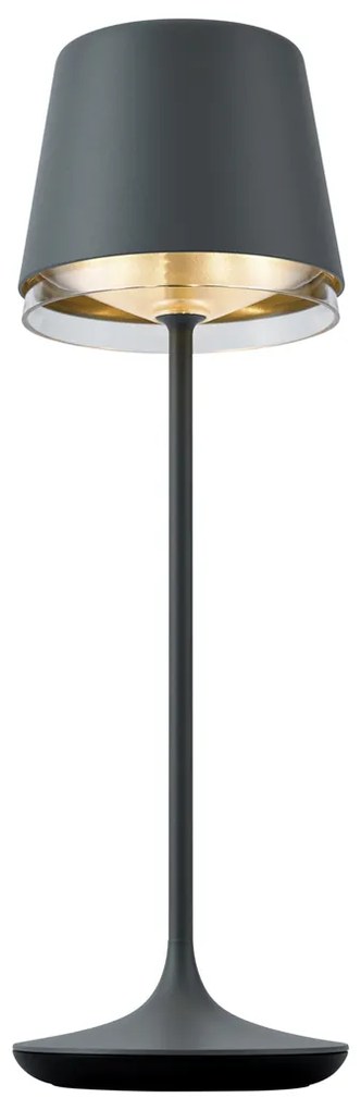 Buitenlamp met dimmer Tafellamp met dimmer antraciet incl. LED IP65 oplaadbaar met laadstation - Bass Modern IP65 Buitenverlichting Lamp