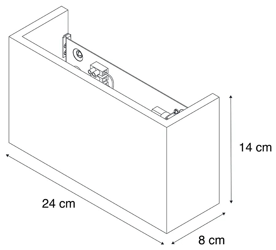 Smart wandlamp met dimmer eiken hout 24 cm incl. Wifi G9 - Otan Landelijk G9 Binnenverlichting Lamp