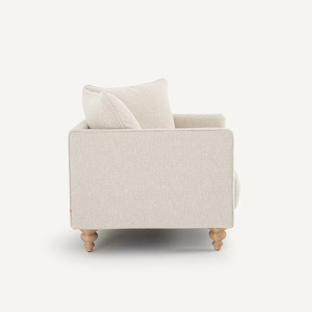 Fauteuil in bouclé stof, Lazare