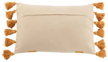 Kussens Geel J-line  COUSSIN PLAG RAY RECT COT OCRE (40x60x12cm)