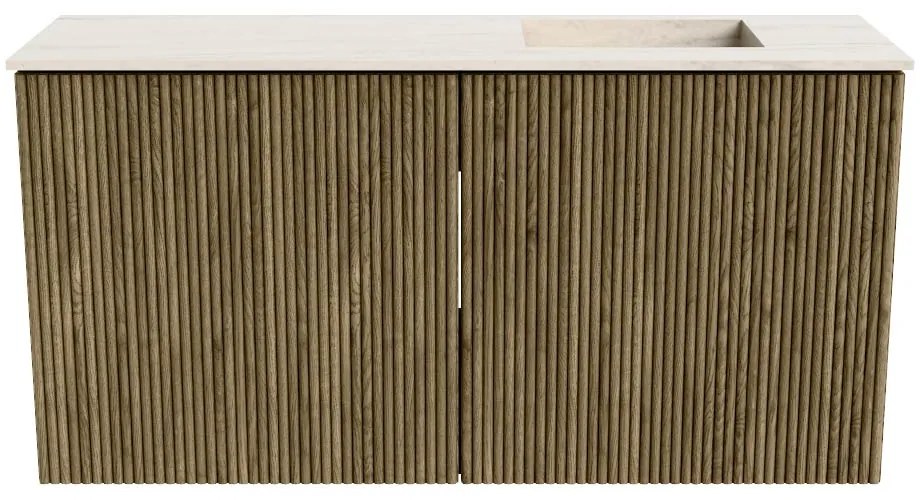 Mondiaz Joya DLux 80cm toiletmeubel dusk met wastafel faye rechts zonder kraangat meli