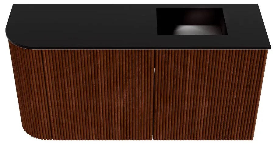 Mondiaz Joya 80cm toiletmeubel ronding links ruby met wastafel faye rechts zonder kraangat urban