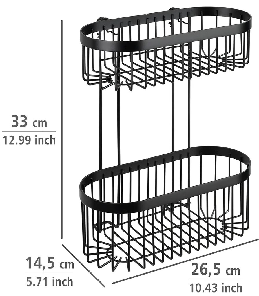 Wenko Classic Plus wandrek 2-laags zwart