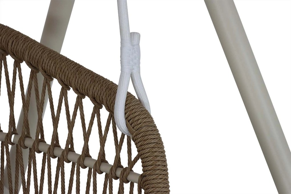 Coco Bali Schommelbank Aluminium/Rope Taupe