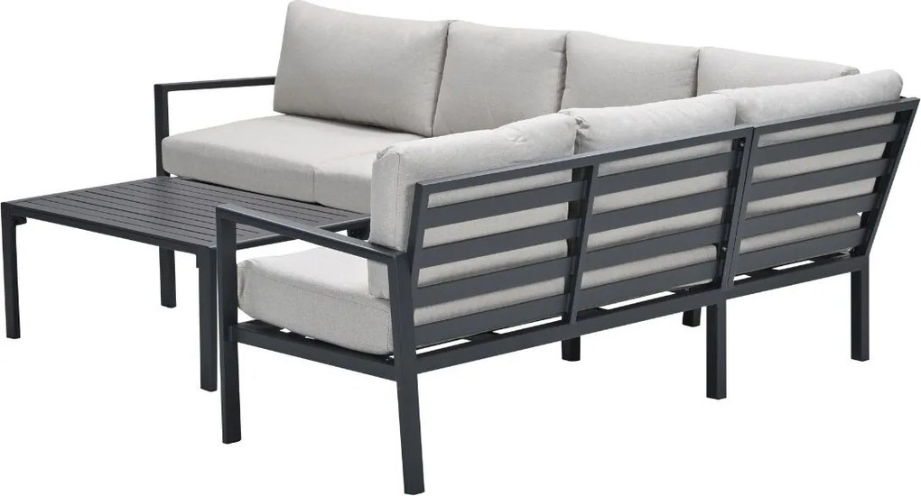 Garden Impressions Denver loungeset 4-delig rechts – donker grijs
