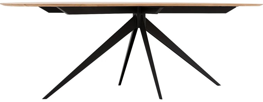 Goossens Excellent Eettafel Uniek, Semi rond 240 x 100 cm