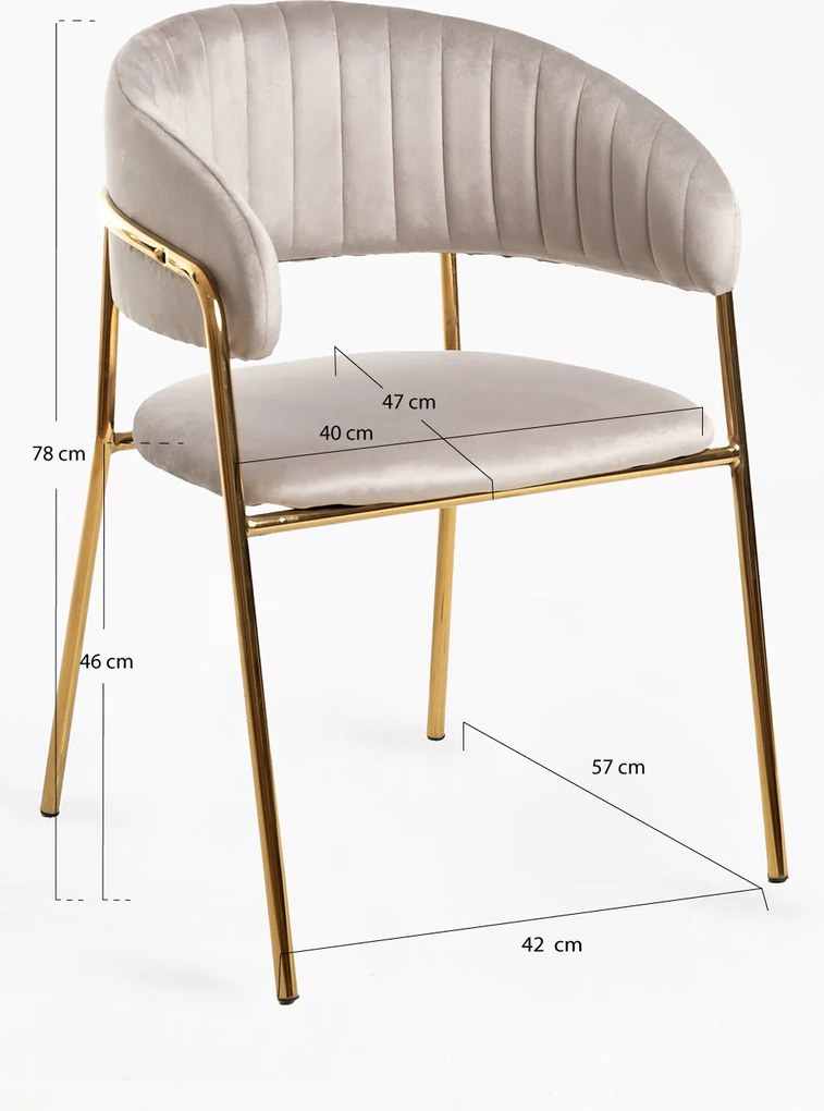 Moniel Foud Fluwelen Stoel