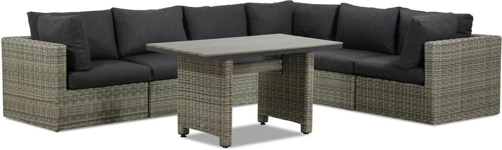 Garden Collections Comodo/Lusso 130 cm dining loungeset 7-delig