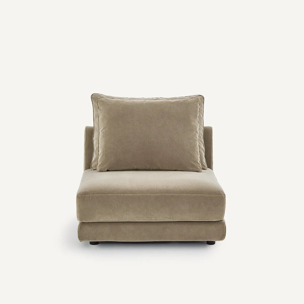 Modulaire bank in stonewashed fluweel, TIBERIO