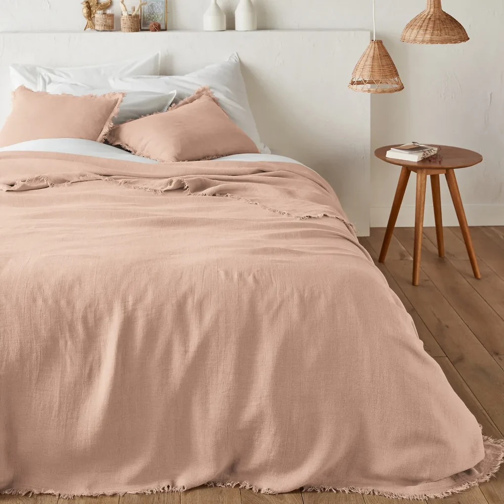Beddensprei in gewassen linnen, Linange