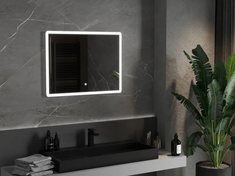 Mexen Navia verlicht badkamer spiegel 80 x 60 cm, LED 6000K, anti-condens - 9803-080-060-611-00
