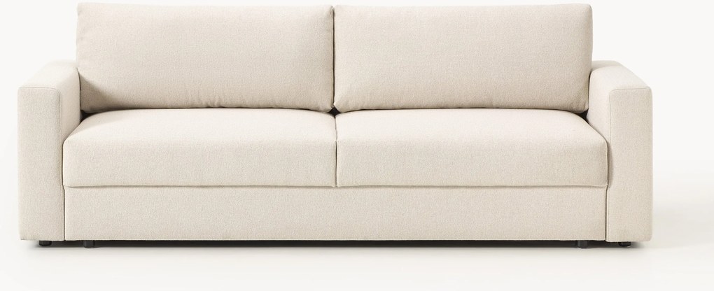 Bouclé slaapbank Tasha (3-zits) met opbergruimte